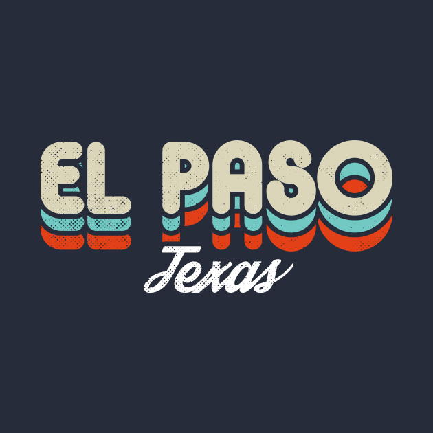 Retro El Paso Texas Blue by rojakdesigns