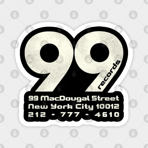 99 RECORDS // 80s Defunct Music Label Magnet by darklordpug