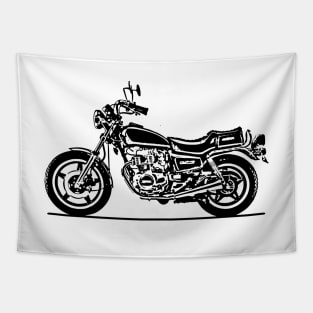 CM400T Motorcycle Sketch Art Tapestry