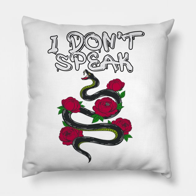 I don't speak snake Pillow by By Diane Maclaine