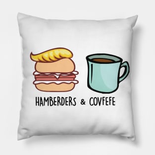 Hamberders & Covfefe Trump Parody Funny Pillow