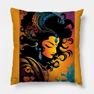 Lord Krishna color art Pillow