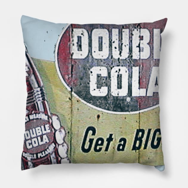 DRINK DOUBLE COLA Pillow by tomburns