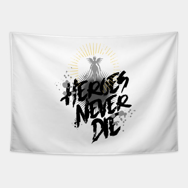 Heroes Never Die - T Tapestry by Digitalgarz