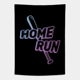 Home Run Baseball Neon Tapestry