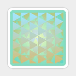 Polygonal vector background in green and gold theme, filling the frame. Magnet