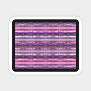 Tie Dye Pink, Purple, and Black Groovy Stripes Magnet