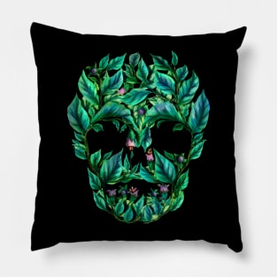 Deadly nightshade skull Pillow