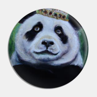 Panda with Crown Oil Painting Pin