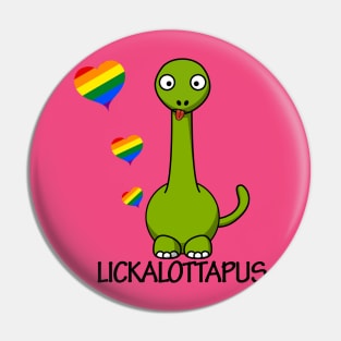 Lickalottapus Lesbian Art - Lesbian pride - Same sex Pin