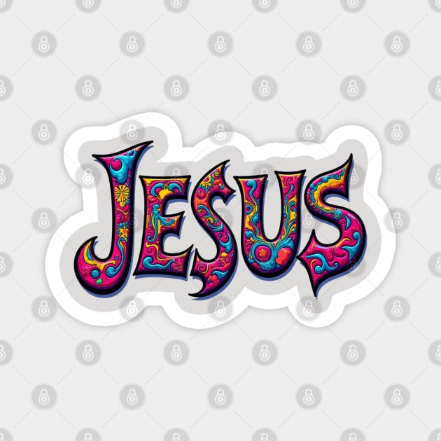 Colorful Celebration of Jesus Magnet by Rox