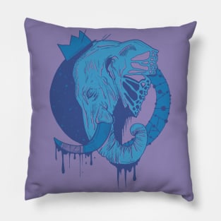 Mountain Blue Royal Elephant Pillow