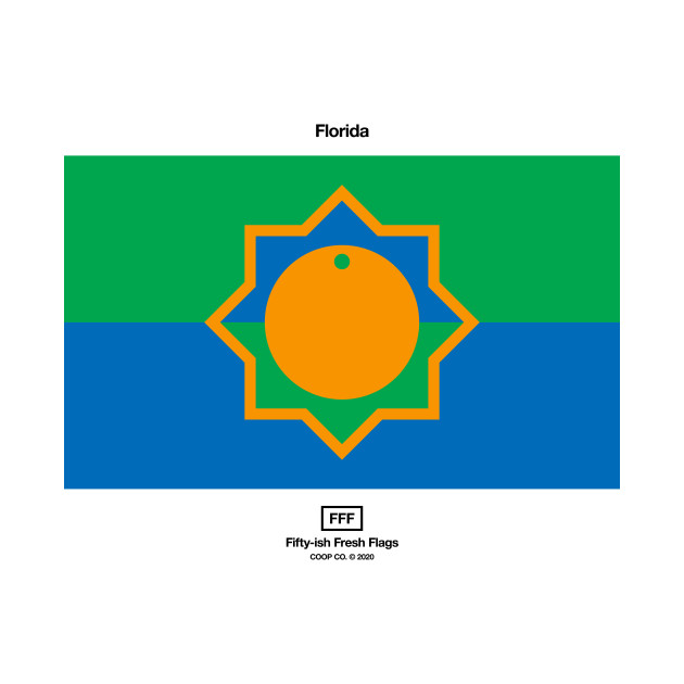 Fifty-ish Fresh Flags - Florida by coopdesignco