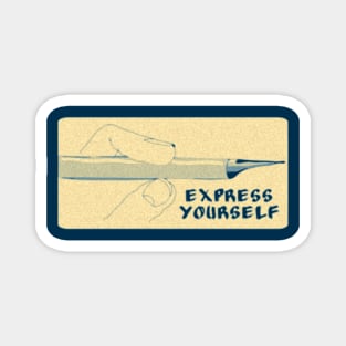 Express yourself blue aged version Magnet