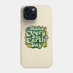 floral every day earth day environmental awareness Phone Case