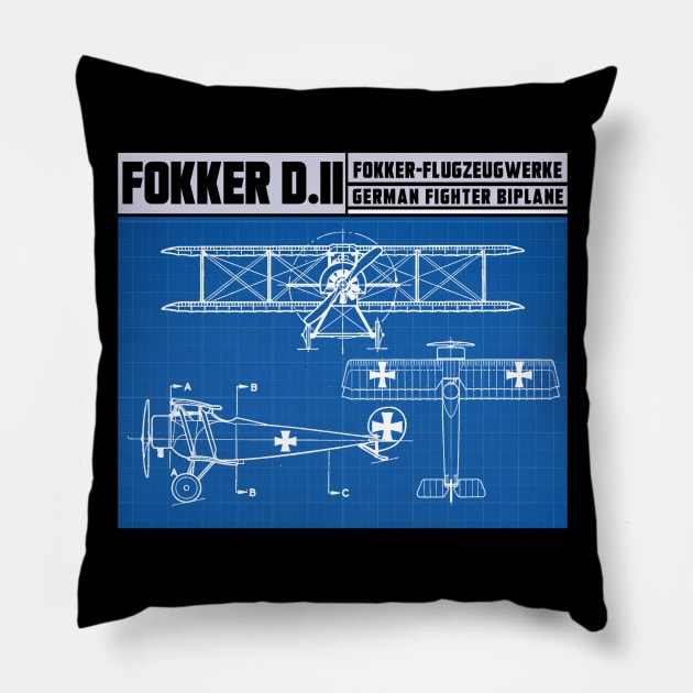 FOKKER D.II Pillow by theanomalius_merch