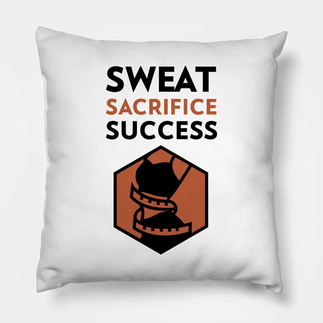 Sweat Sacrifice Success Pillow by Jitesh Kundra