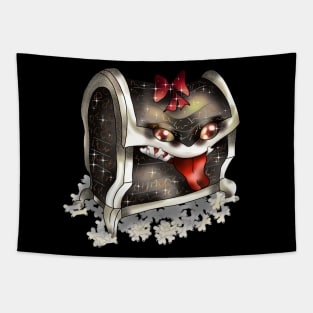 cute mimic chest cartoon for dnd and fantasy fans Tapestry