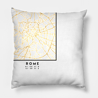 ROME ITALY CITY STREET MAP ART Pillow