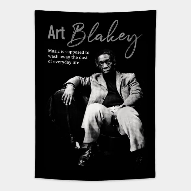 Art Blakey silhouette Tapestry by BAJAJU