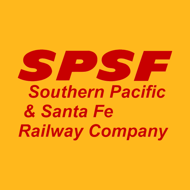 SPSF Red Lettering Logo Upper Left Chest T-Shirt by Kodachrome Railway Colors