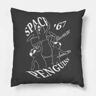 Space Penguins '67 White Pillow