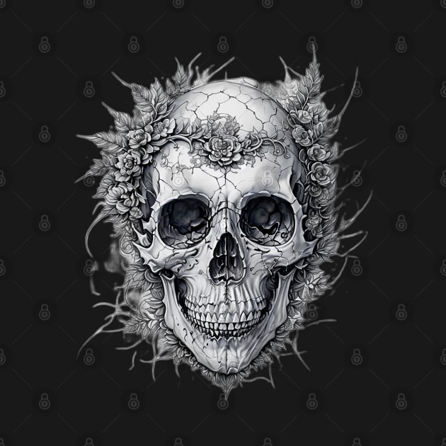 The Death Skull and Flowers by Chavjo Mir11