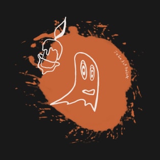 Scary Halloween ghost with a candle T-Shirt