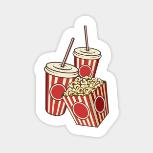 Popcorn Bag and Cola Magnet