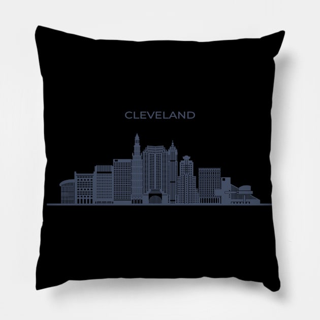 Great City Cleveland Pillow by gdimido