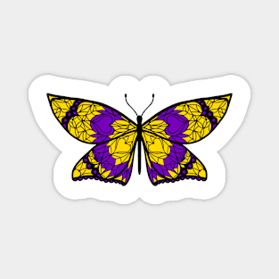 Fly With Pride: Intersex Flag Butterfly Magnet