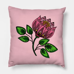 Pink Lotus Flower Pillow