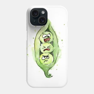 Three Funny Peas in a Pod Phone Case