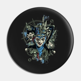 The Steampunk Joker Pin