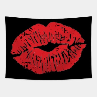 Kiss Red Lipstick Mouth Tapestry