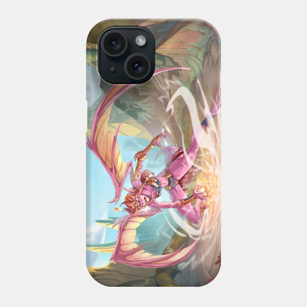 Dragon Girl Phone Case by GlassDesigns 