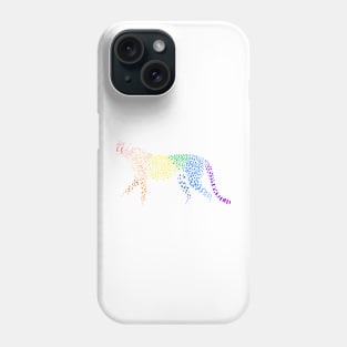 Rainbow Cheetah (white) Phone Case