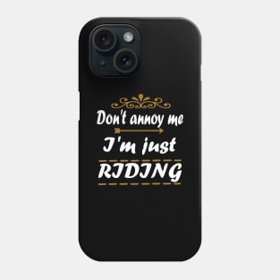Riding horse paddock ranch passion girls Phone Case