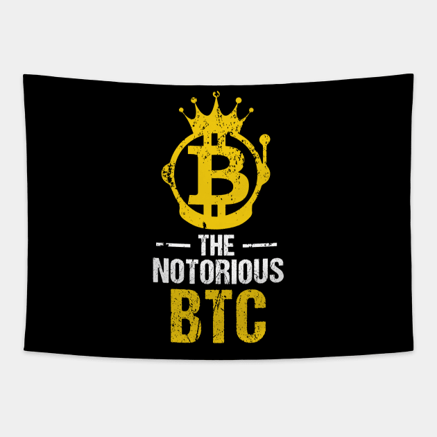 Funny The Notorious BTC Bitcoin Crypto Tapestry by theperfectpresents