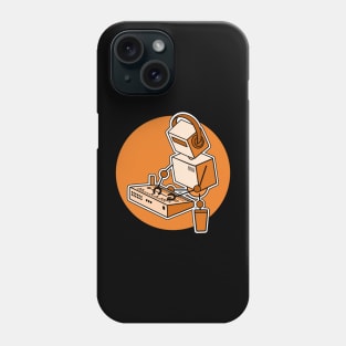 Robot Playing 909 Drum Machine Phone Case