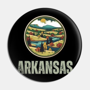 Arkansas State USA Pin