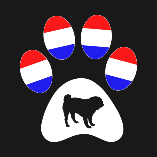 Pug American Pride Paw T-Shirt