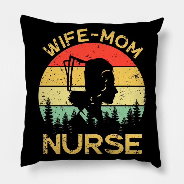 Wife Mom Nurse Funny Cute Nursing Mother Mommy Pillow by neonatalnurse