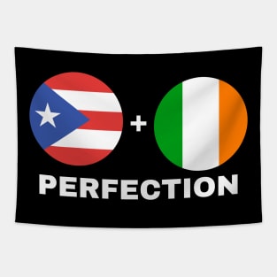 Puerto Rican Plus Irish Perfection Mix Flag Heritage Gift Tapestry