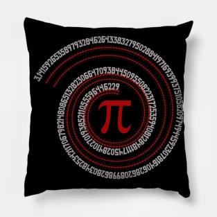 Pi Day Shirt Spiral Pi Math 314 Teacher Student Gift Pillow
