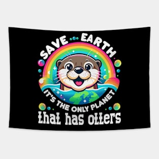 Save Earth It's the only planet that has otters Tapestry