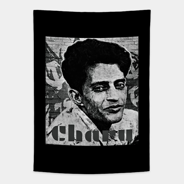 Charu Majumdar Naxalite Revolutionary Leader Black & White Tapestry by Tony Cisse Art Originals