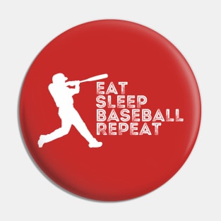 Eat Sleep Baseball Repeat Pin