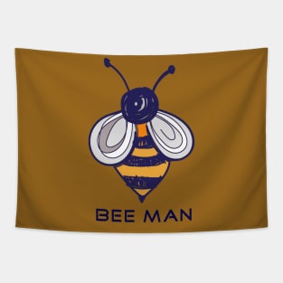 Cute, Fun Bee Man Design with Kawaii Bee Tapestry