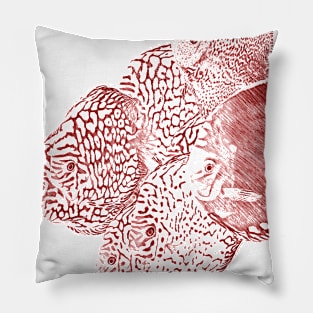 red discus fishes Pillow